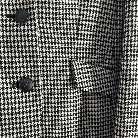 NWT rag & bone Sadie Houndstooth Blazer Jacket Black and White Size 4 - Picture 5 of 10